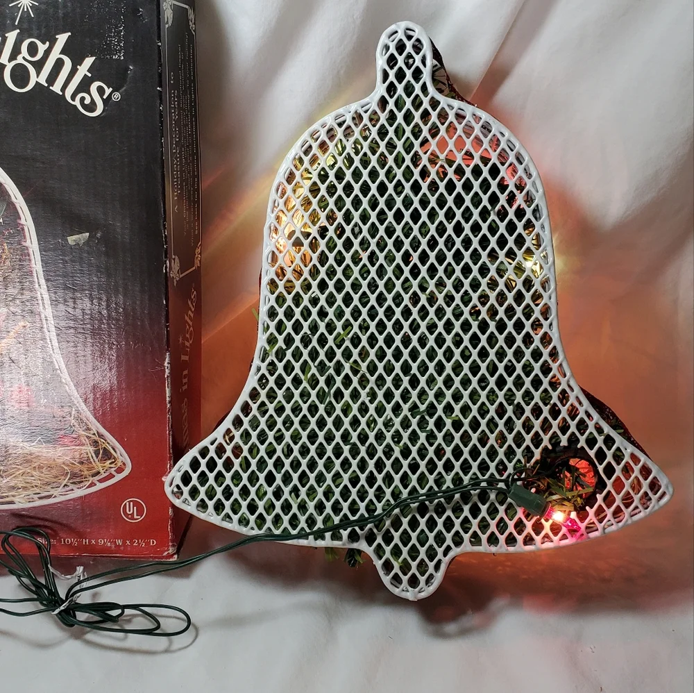 Christmas In Lights Vtg 1987 Country & Xmas Display Wall Mantle Window